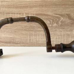 Outil Ancien Artisanal Chignole Vilebrequin Manivelle Travail du Bois Collector