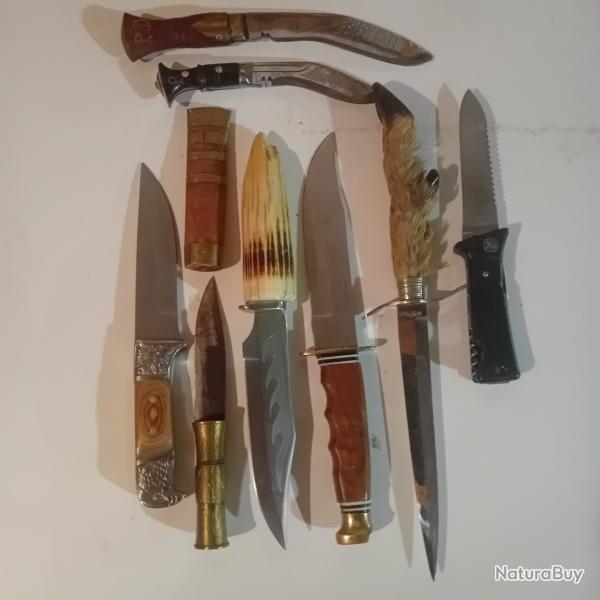 Lot couteaux