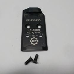 EEMANN TECH CZ SHADOW 2 OR PLAQUE DE MONTAGE POUR HOLOSUN 407K/507K