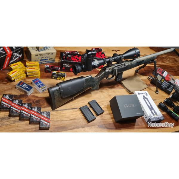 ISSC SPA Silence, lunette Redfield 3-9x50, +1000 munitions 3x chargeurs + Bipied