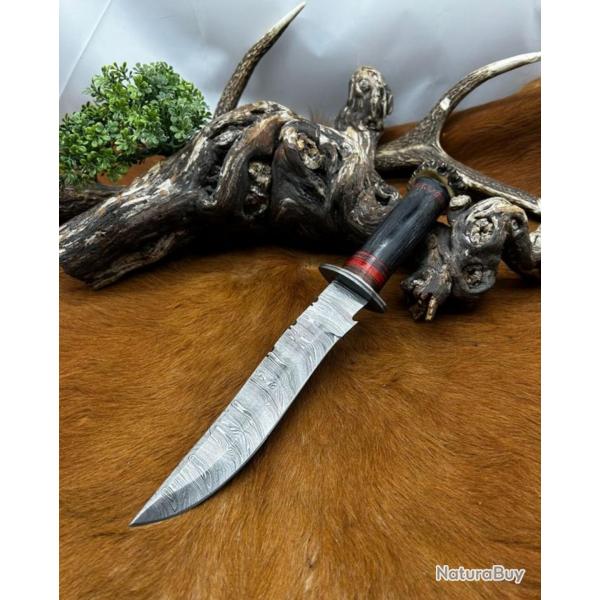 (25) Couteau lame en acier damas 256 couches (3)