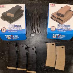 Chargeurs Mid-cap GR16 120 billes 3 Black + 2 Tan et BB loader