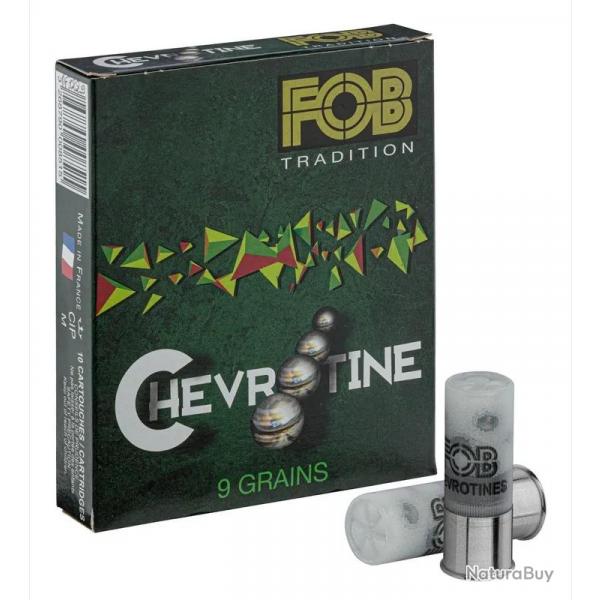 Cartouches Fob Tradition chevrotine - Cal. 12/70 9 grains