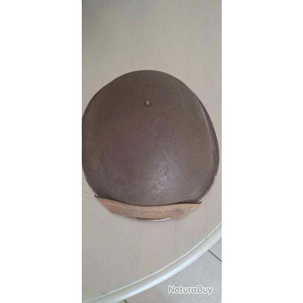 casque cossais ww2 en bon tat avec son tartan