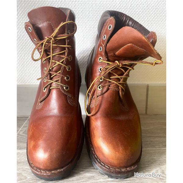 Boots impermable Timberland Premium 6 inch femme cuir marron, trs bon tat Taille 9 W