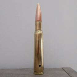 Cartouche calibre 12.7mm neutralisée par perçage.