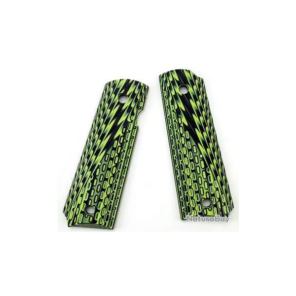 Plaquettes COLT 1911 type 2 vert LIVRAISON GRATUITE