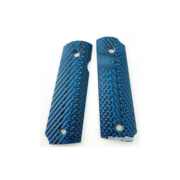 Plaquettes COLT 1911 type 3 bleu LIVRAISON GRATUITE