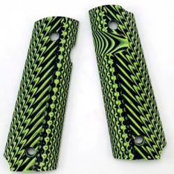 Plaquettes COLT 1911 type 3 vert LIVRAISON GRATUITE