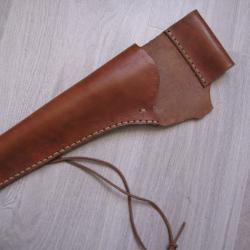 Holster Western artisanal ( fait main ) en cuir pour révolver type Remington 1858