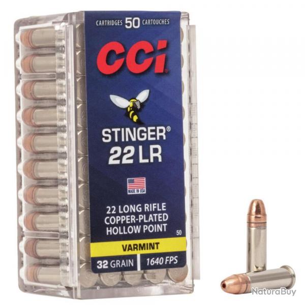 BALLES 22LR STINGER 32GR CUIVREE - CCI