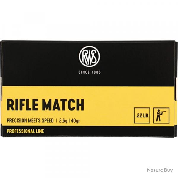 BALLES 22LR RIFLE MATCH X50 - RWS