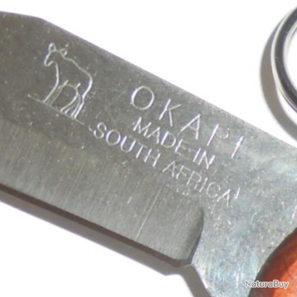 NEUF 24cm 1 GRAND COUTEAU DE POCHE PLIANT A PALME CRAN STYLE OKAPI SOUTH AFRICA - CHINE REPRO