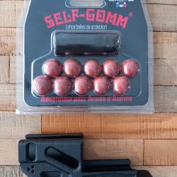 Kit DATAC Glock 9mm pak + kit self gomme M8X100 + 10 billes caoutchouc