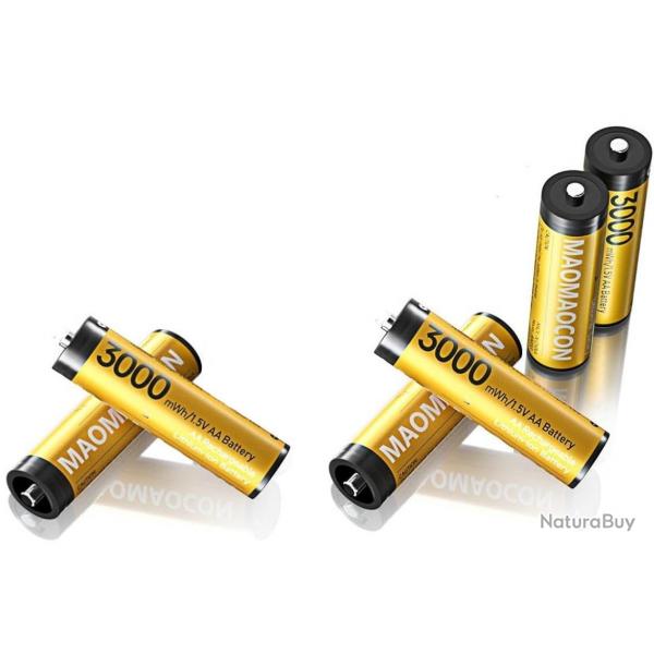 pack 6 x Batterie LR6 rechargeables 3000mAh