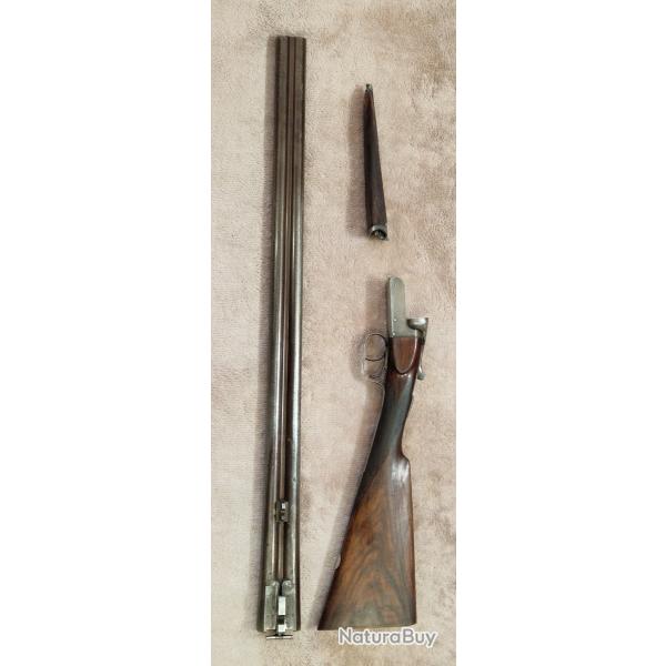 Fusil artisan anglais 12/65 acier damas
