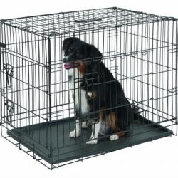 CAISSE TRANSPORT CHIEN PLIABLE EN METAL 91 x 58 x 66 cm bf