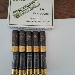 Boîte de10 belles cartouches anciennes cal 16 douilles cartons  de la CARTOUCHERIE  NATIONALE