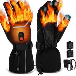 Gants chauffants avec batterie rechargeable - Conception ergonomique et tactile