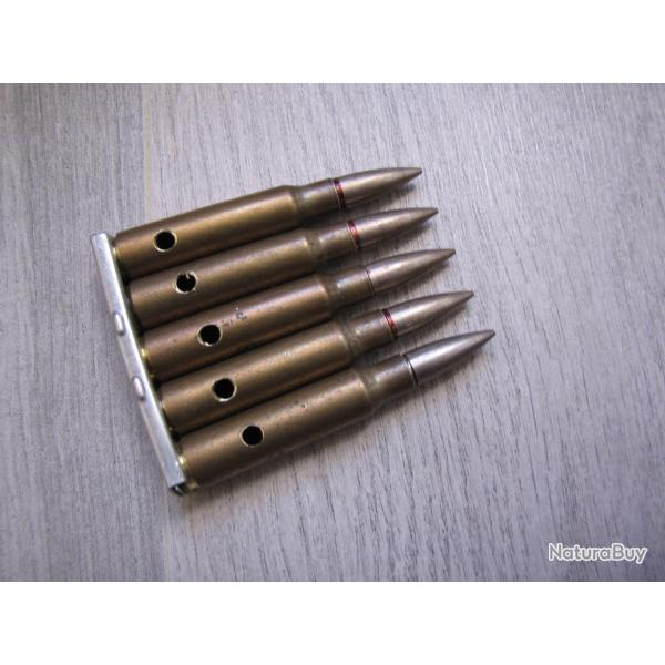 Lots de 5 cartouches Franaise neutralises 7.5 x 54