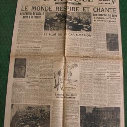 WW2 FRANCE JOURNAL FRANCAIS " L'ÉPOQUE 9 MAI 1945 " ÉPOQUE ARMISTICE J+1 (39-45) be