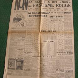 WW2 FRANCE JOURNAL FRANCAIS " L'ÉPOQUE 6 MAI 1946 " ÉPOQUE ARMISTICE A+1 (39-45)