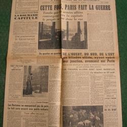 WW2 FRANCE JOURNAL FRANCAIS " FRANC-TIREUR 24 8 1944 " ÉPOQUE LIBÉRATION PARIS (39-45)