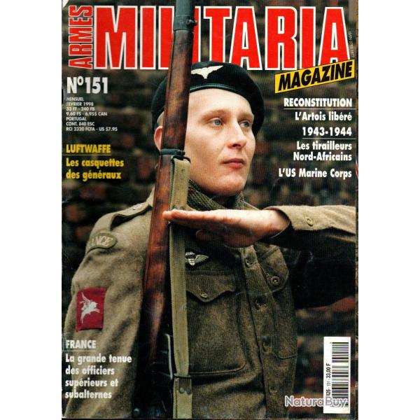Militaria magazine 151 casquettes gnraux germains aviation, dukw, tirailleurs italie 1943,