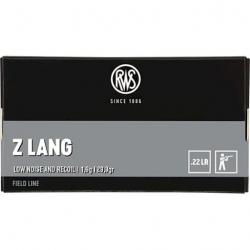 BALLES RWS Z LANG COURT 1,9g , CALIBRE:22LR. Boite de 50.