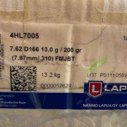 Lapua Projectile 7.62mm, FMJ Boat Tail 200gr D166