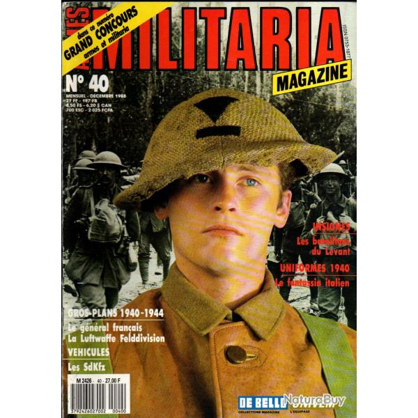 Militaria magazine 40 insignes bataillons de levant , lunettes de protection us 41-45, coupes sak
