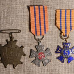 Lot de 3 médailles sportives des Pays-Bas