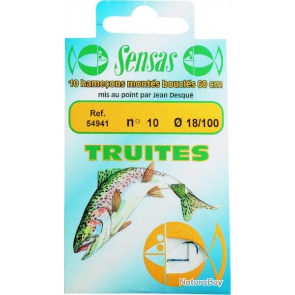 HAMECON COLLE TRUITE X10 - 8/18 - SENSAS