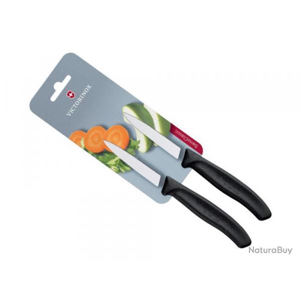 COUTEAUX D'OFFICE X2 NOIR L8CM - VICTORINOX
