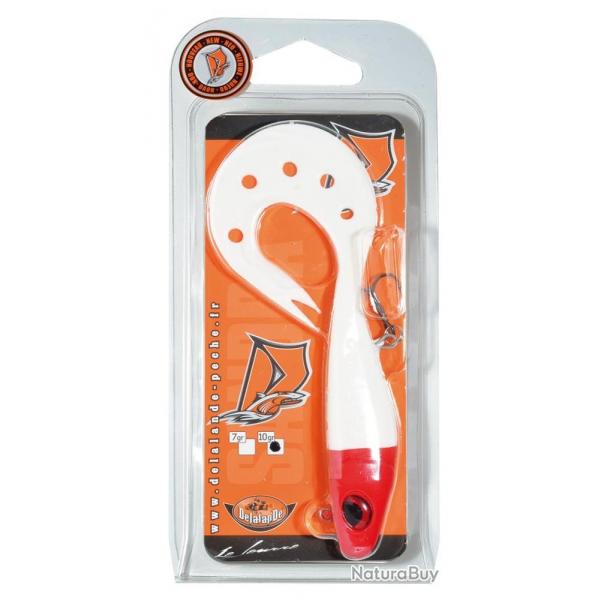 LEURRE SANDRA MONTE TP 12CM 10G - BLANC TETE ROUGE - DELALANDE