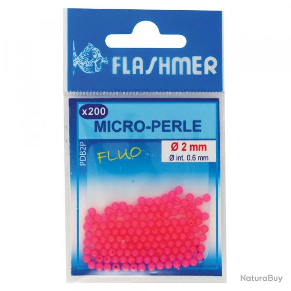 PERLES "BALAI" FLUO ROSE 5 MM X50 - FLASHMER