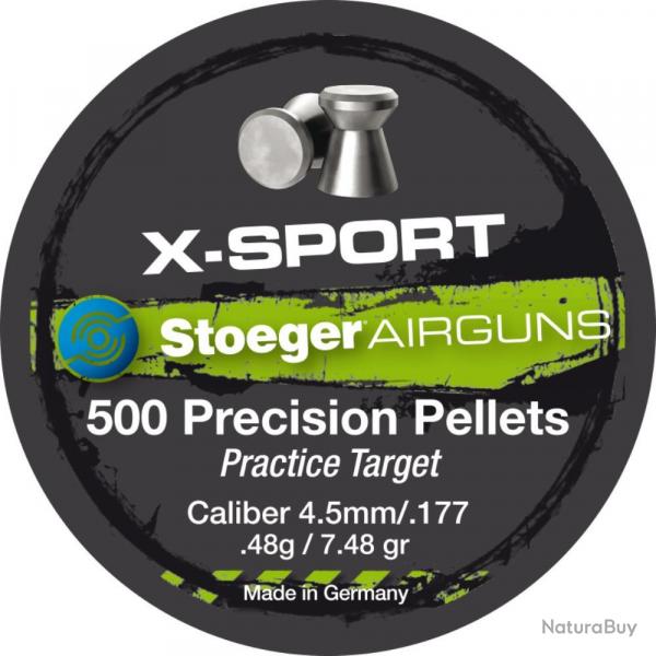 PLOMBS 4.5MM XSPORT TETE PLATE 0.48G - STOEGER