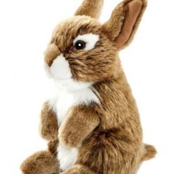 PELUCHE LAPIN BRUN ASSIS 17CM - ANIMA