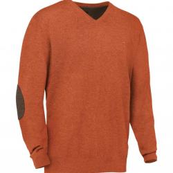 PULL COL V WELSON ROUILLE - 2XL - CLUB INTERCHASSE