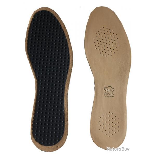 SEMELLE CUIR SUR CHARBON - 44/45 - 22