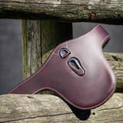 SANGLE BAVETTE EVO CUIR BRUN - 135cm - HFI