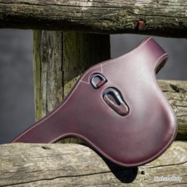 SANGLE BAVETTE EVO CUIR BRUN - 135cm - HFI