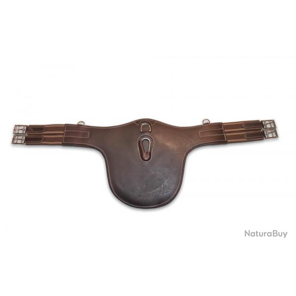 SANGLE BAVETTE EVO CUIR BRUN - 105cm - HFI