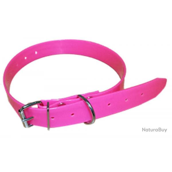 COLLIER CHIEN POLYURETHANE 60CM - Rose - HB DOG