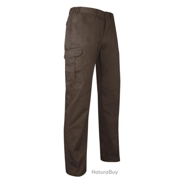 PANTALON TREILLIS DAIM MARRON - 38 - LMA