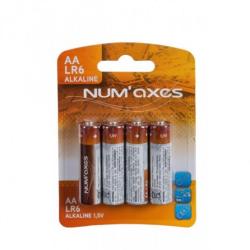 PILES AA LR06 ALCALINES 1.5V X4 - GROUPE NUM'AXES