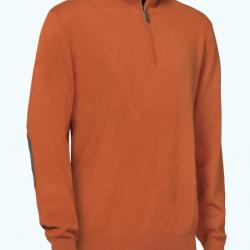PULL COL ZIP WINSLEY ROUILLE - L - CLUB INTERCHASSE