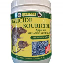 RATICIDE SOURICIDE 3 CÉRÉALES 7X20G - LUCIFER