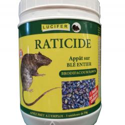 RATICIDE BLÉ BRODIFACOUM 3X50G - LUCIFER