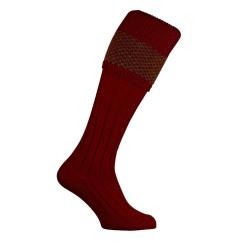 CHAUSSETTE PENRITH OLIVE BURGUNDY - 40/42 - PENNINE